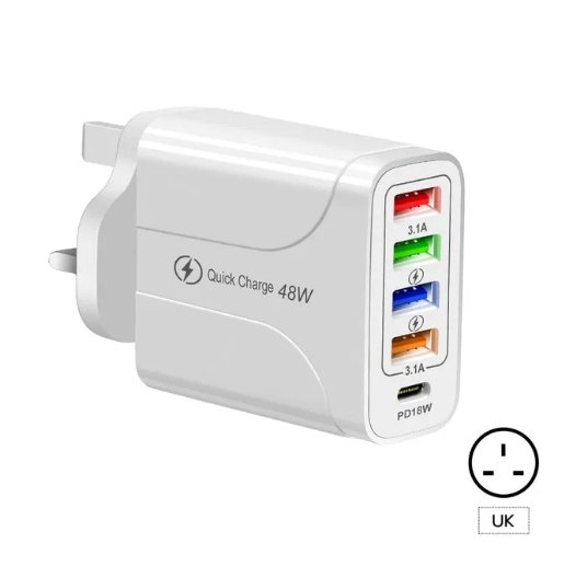 شاحن USB بأربعة منافذ