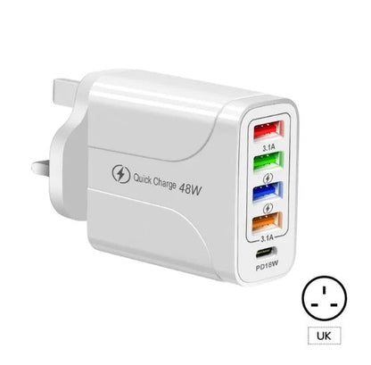 شاحن USB بأربعة منافذ