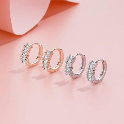 أقراط مكعب السكر من الفضة الإسترلينية عيار 925 بتصميم نيش الرائع