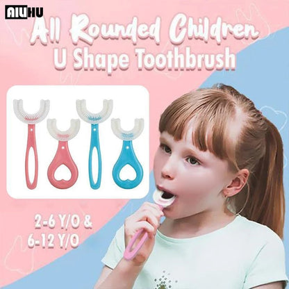 فرشاة أسنان للأطفال على شكل حرف U (6 قطع)