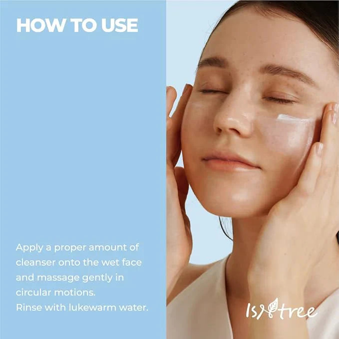 رغوة تنظيف منخفضة الحموضة بحمض الهيالورونيك من IsNtree، ١٥٠ مل (٥.٠٧ أونصة سائلة) | مرطبة ومنظفة لطيفة | ٨ أنواع من حمض الهيالورونيك | تساعد على إزالة الشوائب بلطف