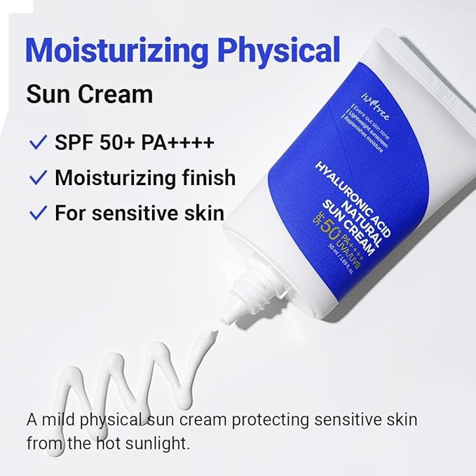 واقي شمس طبيعي بحمض الهيالورونيك (SPF 50)