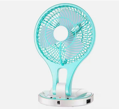 مروحة ميني محمولة مع ضوء LED