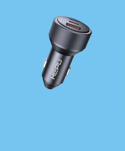 شاحن سيارة فائق السرعة بمنفذي USB